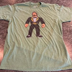 Million Dollar Man Ted Dibiase Green Tee Size Lrg